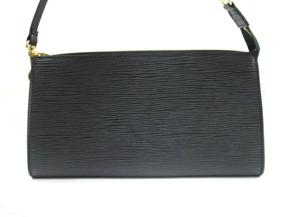 Louis Vuitton Bag Pochette Accessoires Pouch Clutch Epi Noir Black